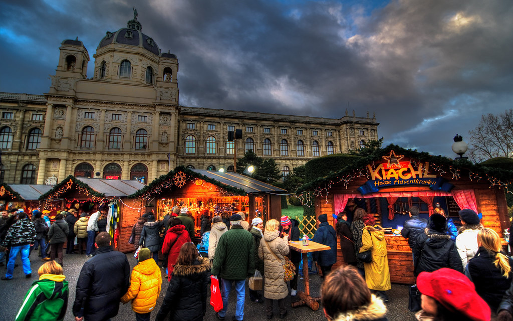 christmas market at maria-theresien-platz